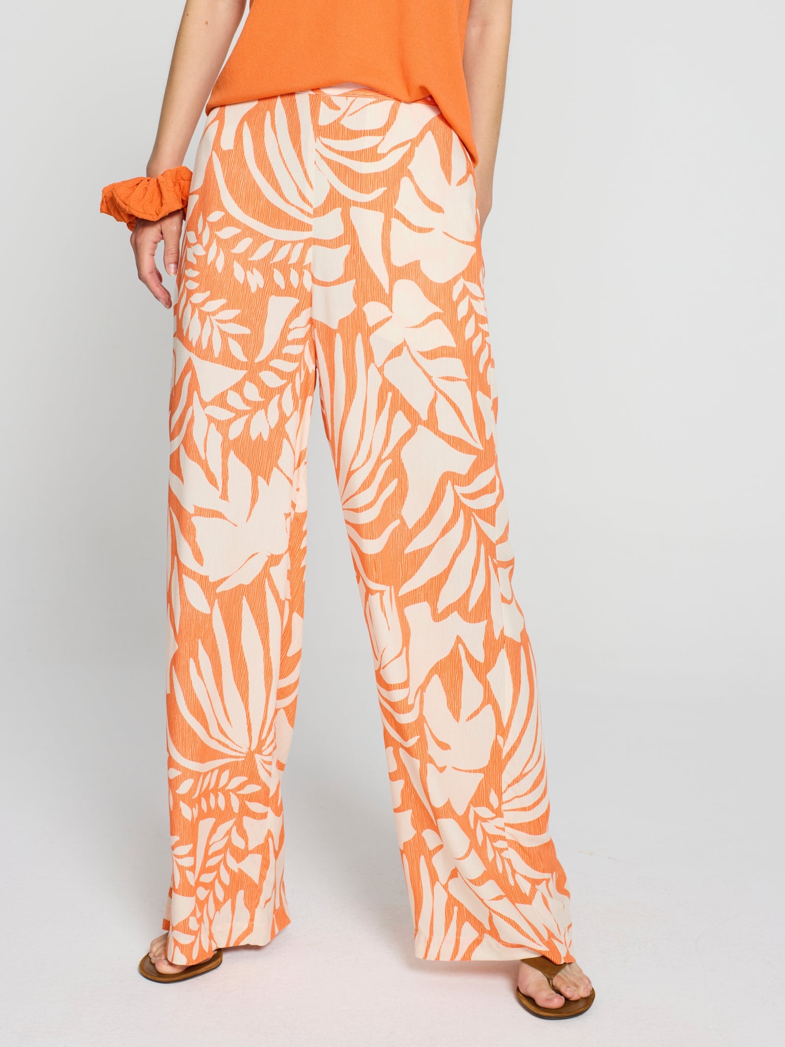 Pantalón ancho bicolor