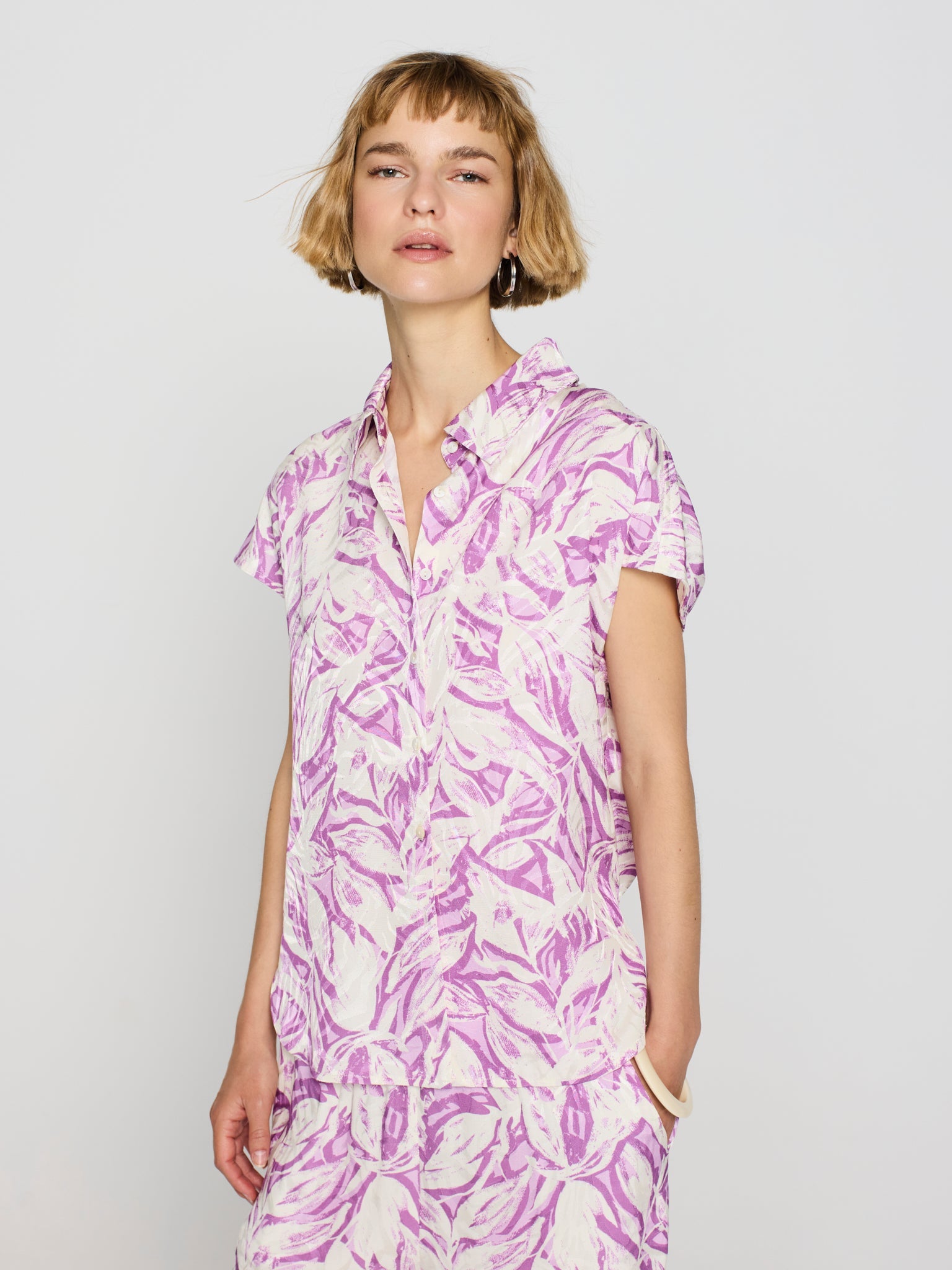 Camisa jacquard estampado