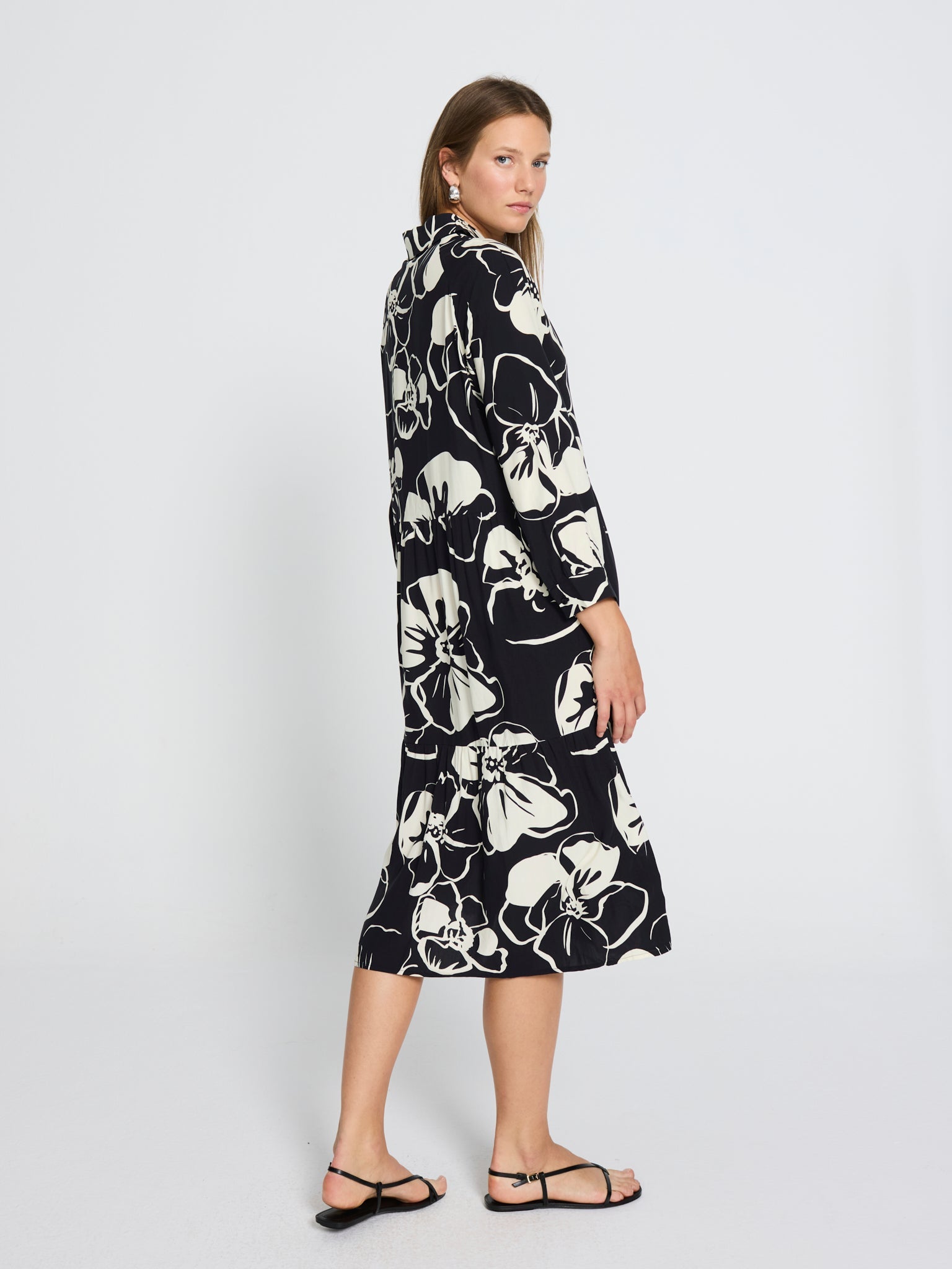 Vestido fluido estampado