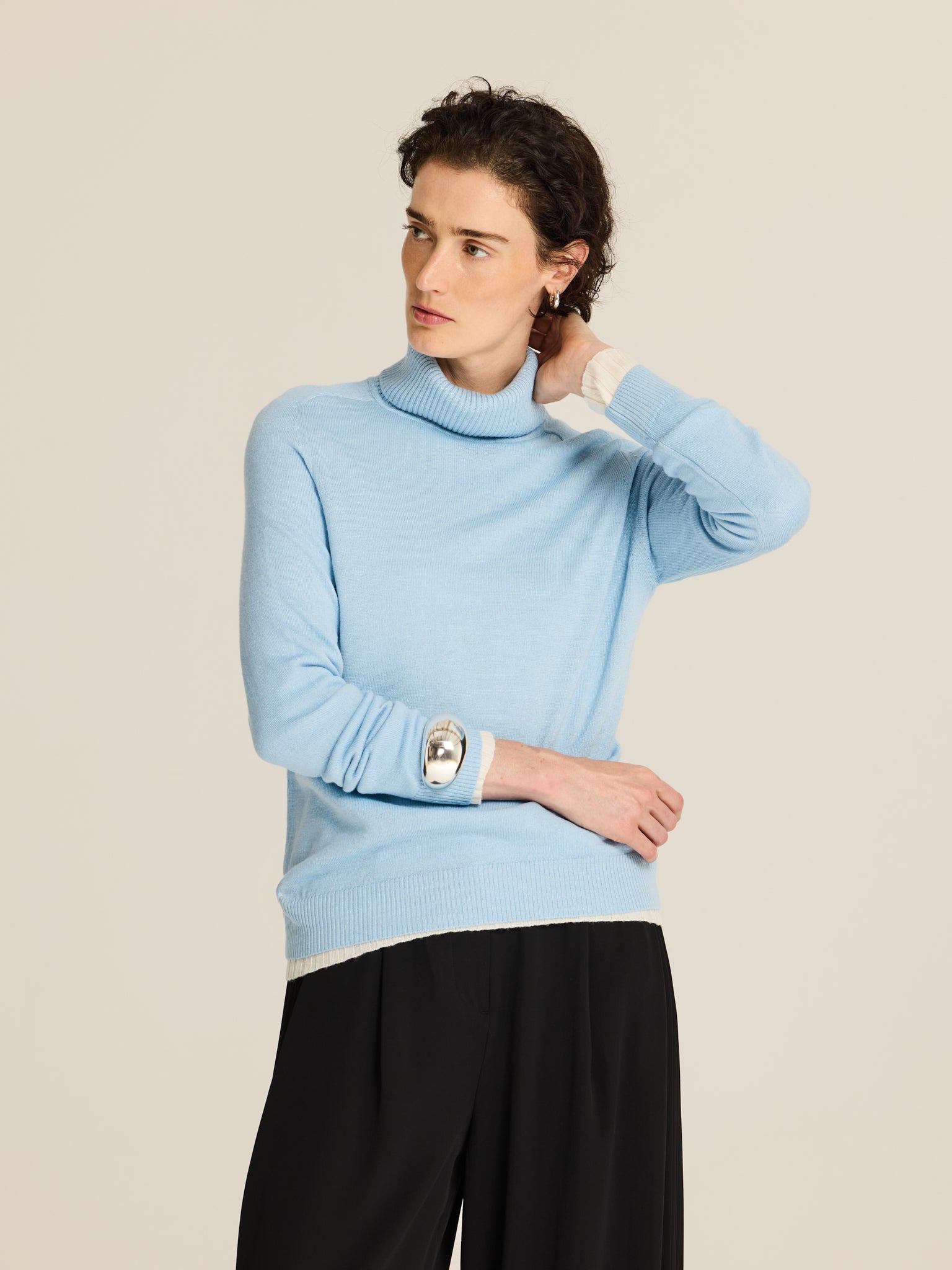 Jersey de punto con cuello alto