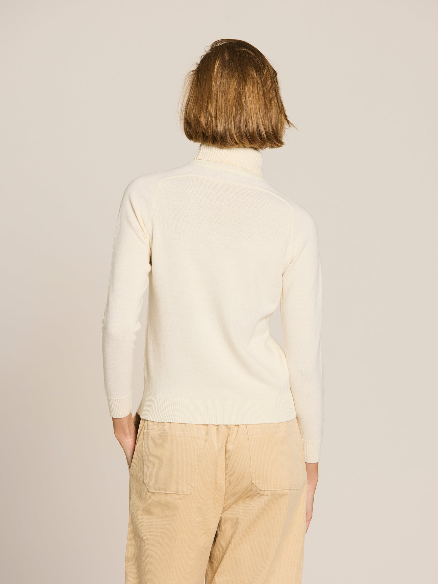 High-neck knit sweater