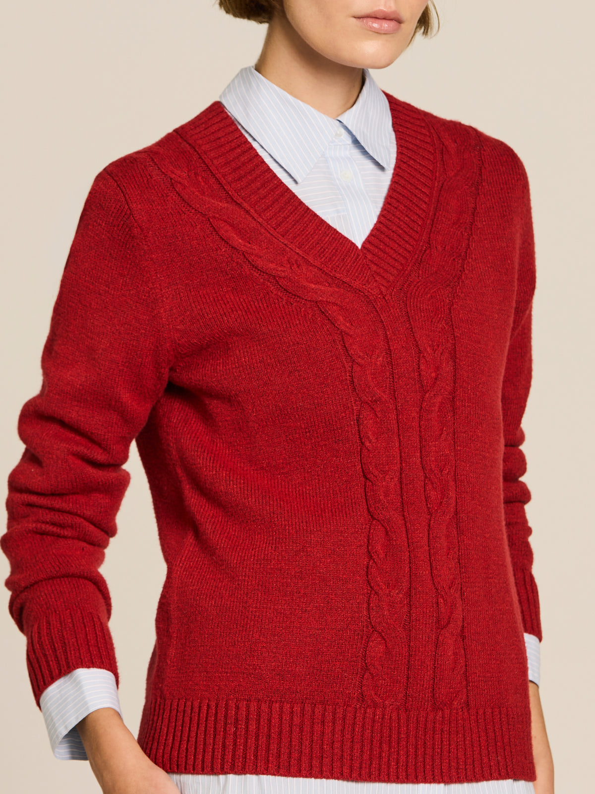 Jersey de punto con trenzas