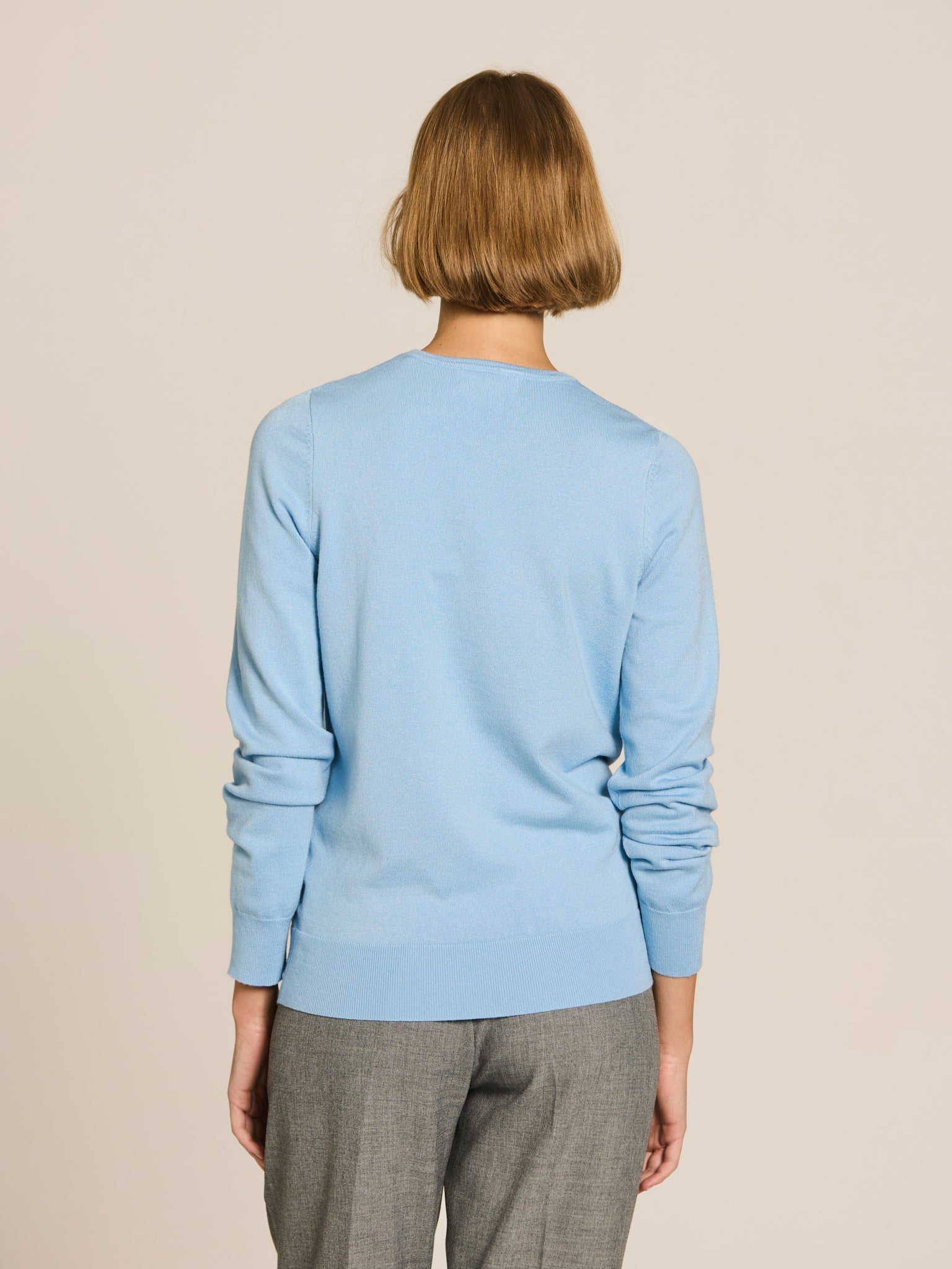 Viscose crew-neck jumper