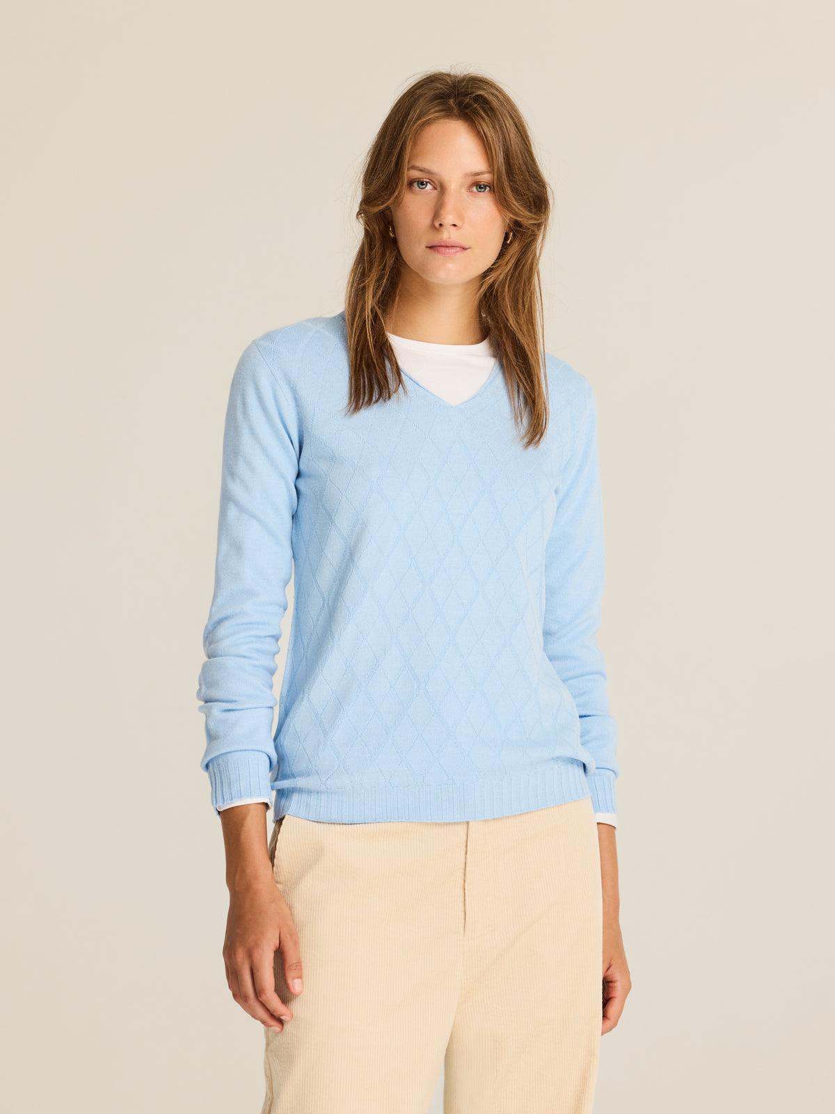 Jersey de punto con escote en V