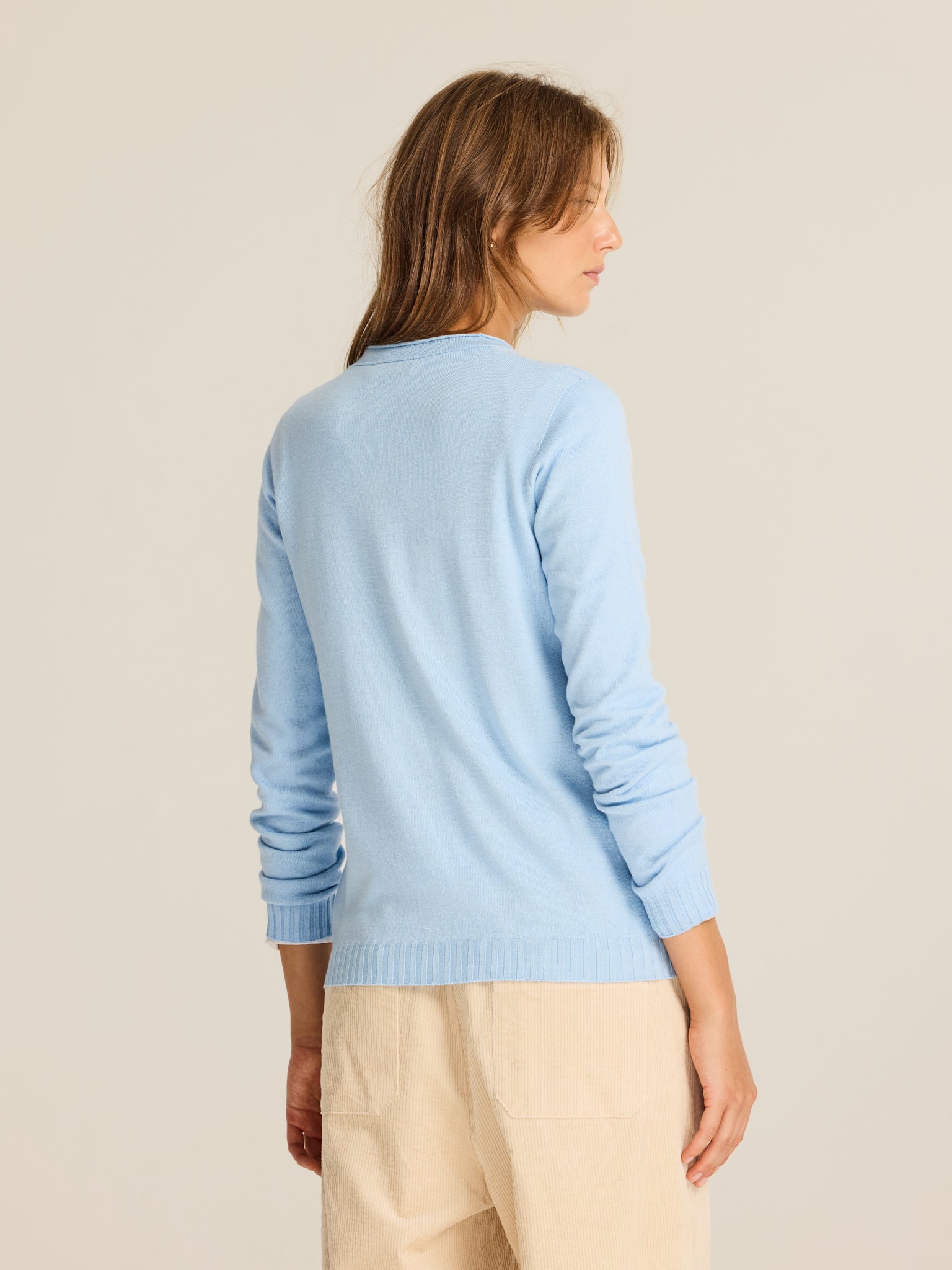 Jersey de punto con escote en V