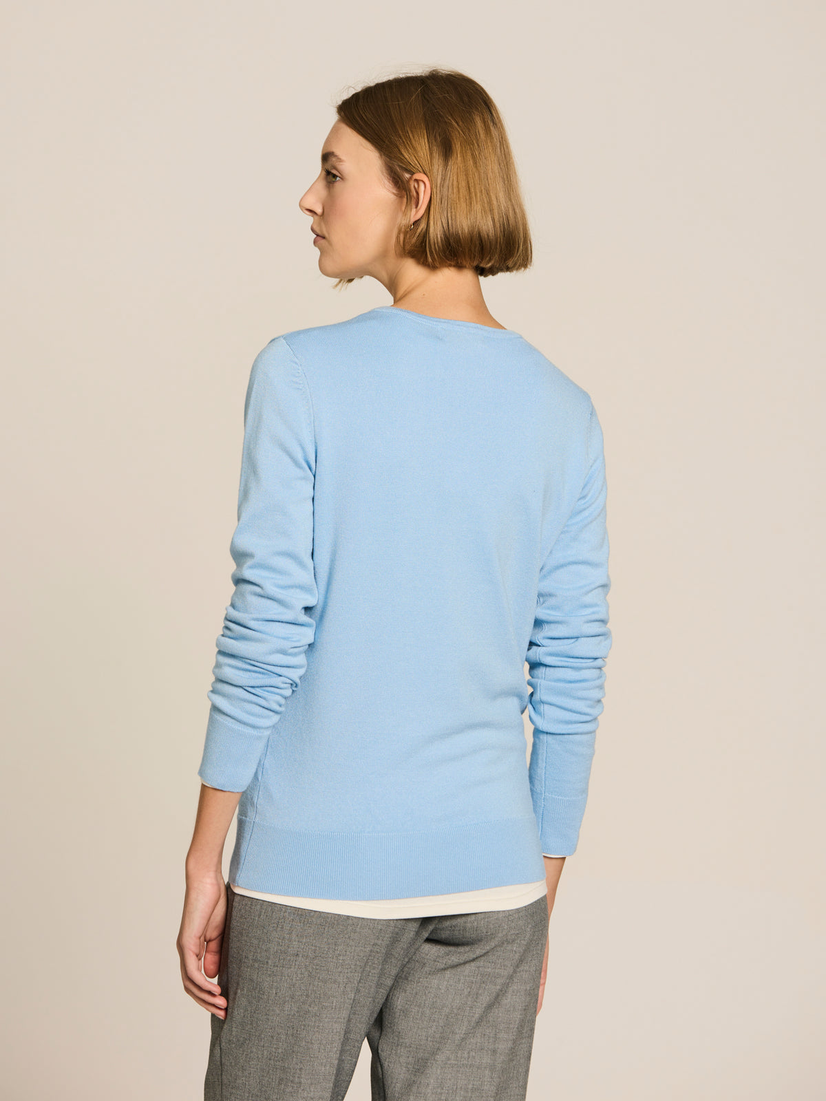 Jersey de viscosa con escote en V