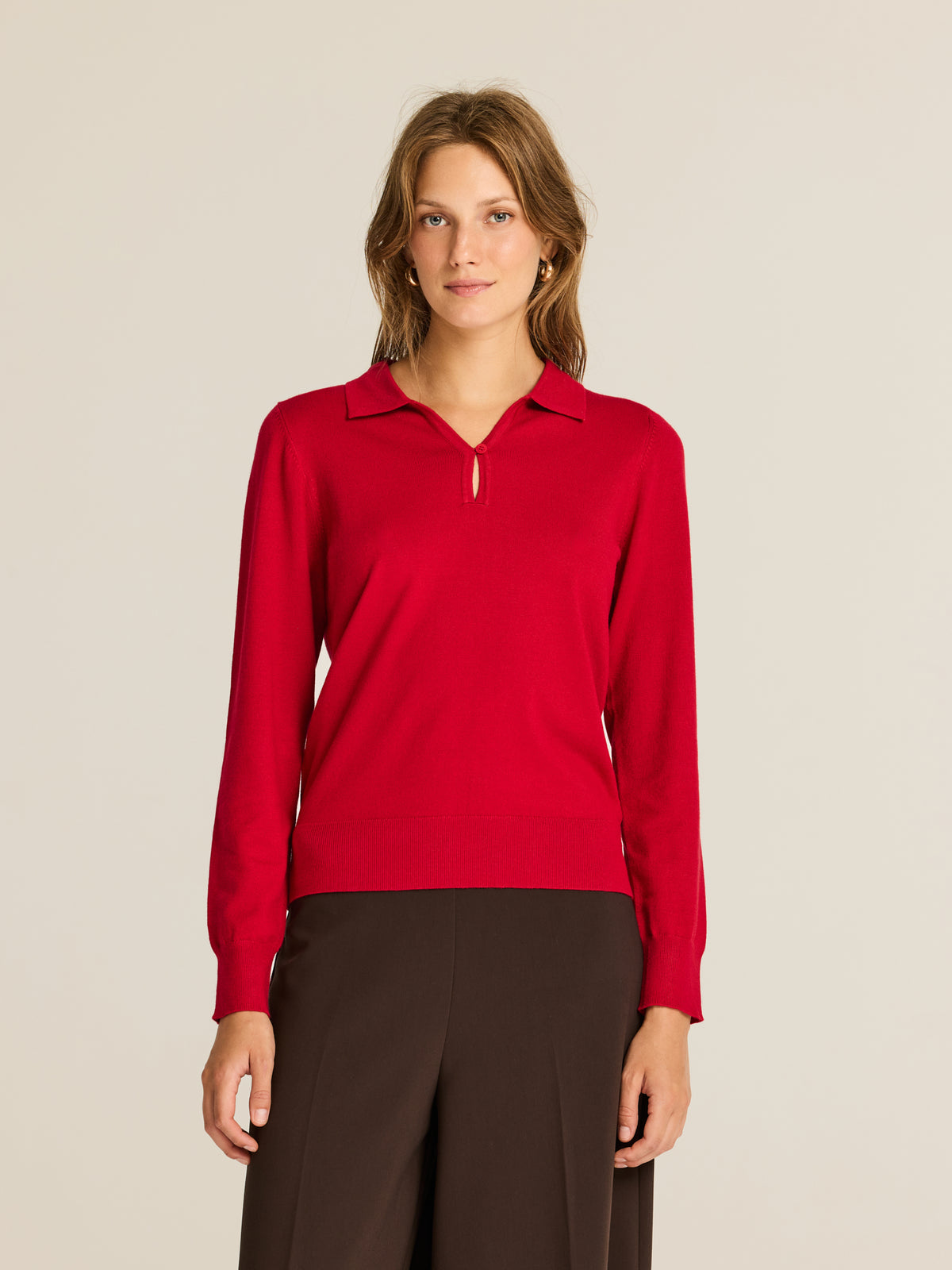 Jersey polo de viscosa