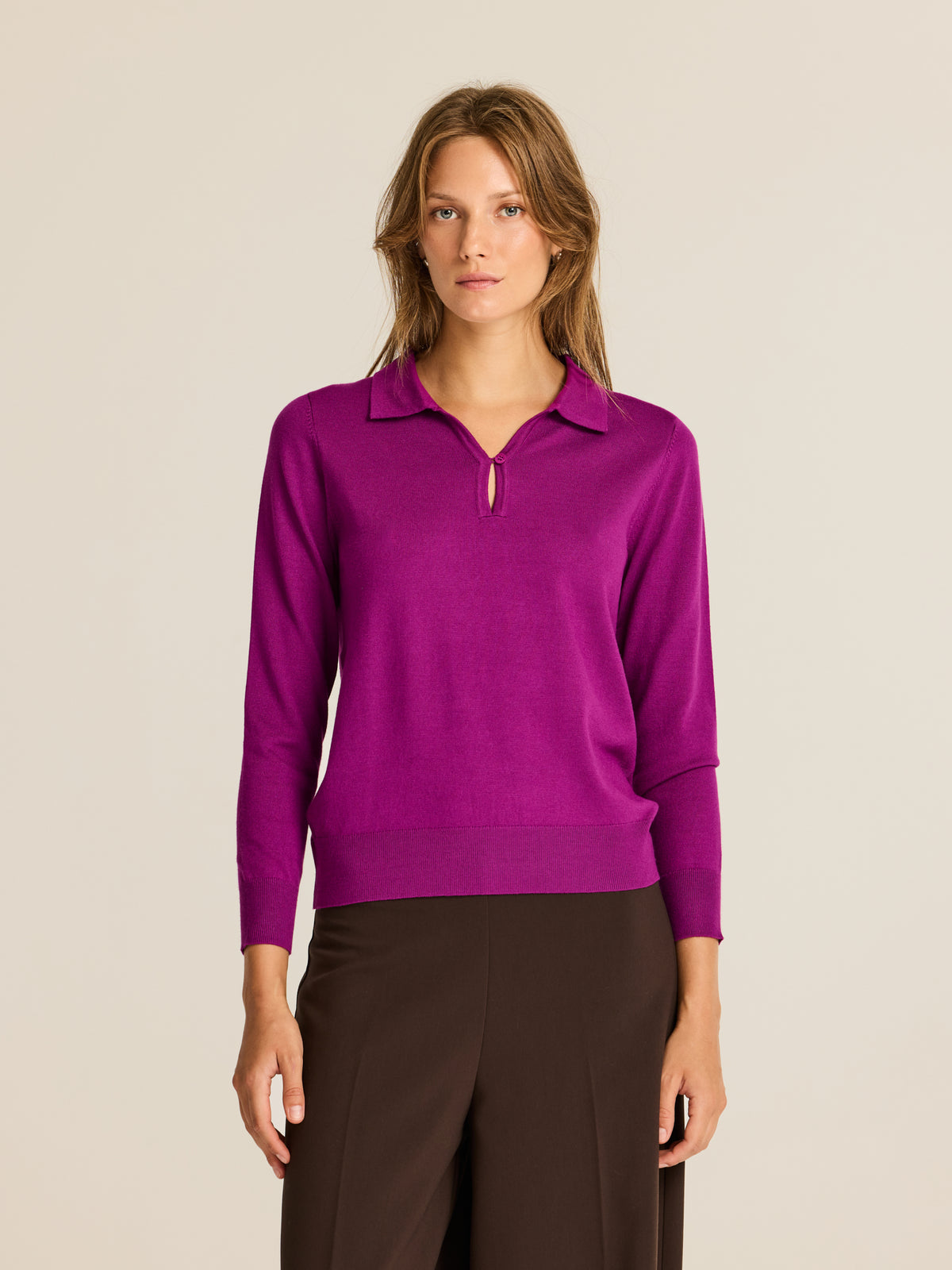 Jersey polo de viscosa