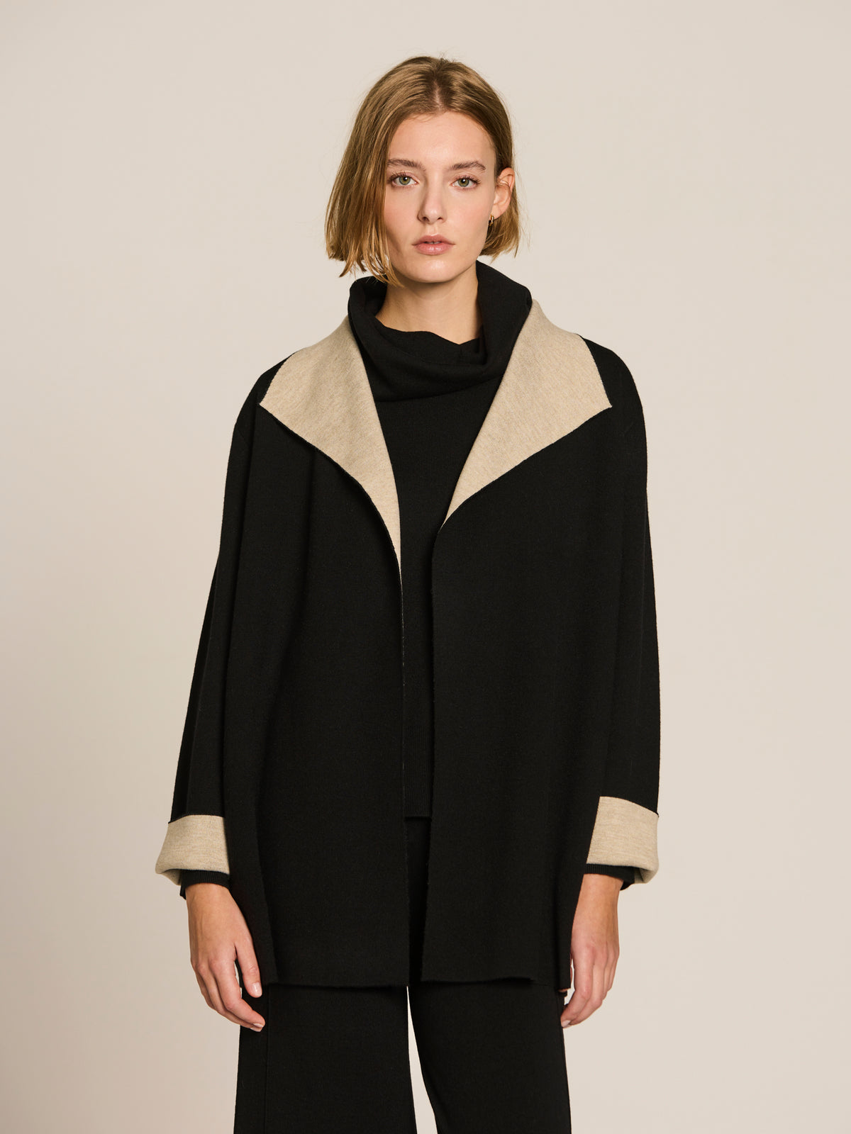 Chaqueta double face de punto Milano