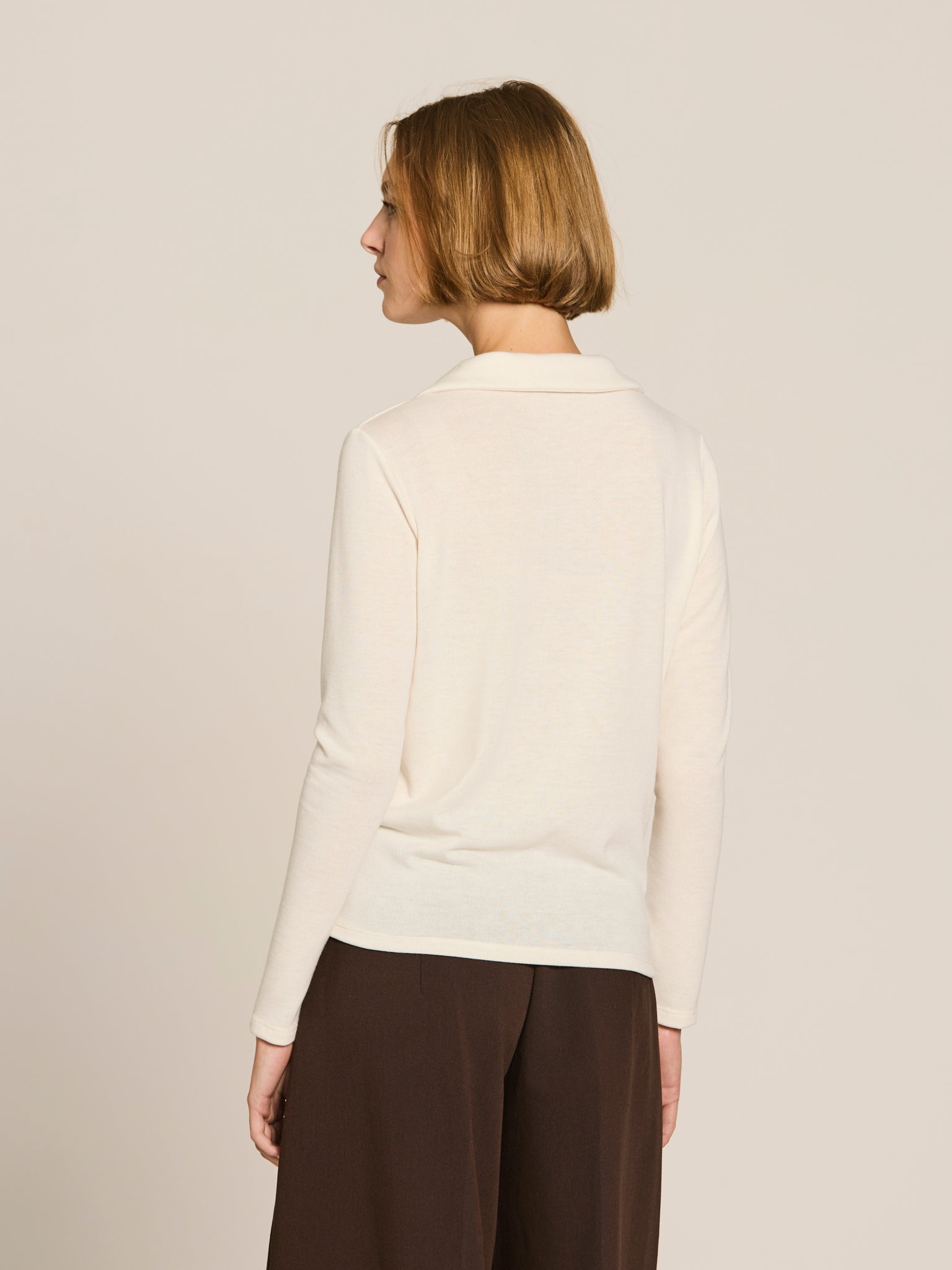 Polo de punto con detalle de tweed