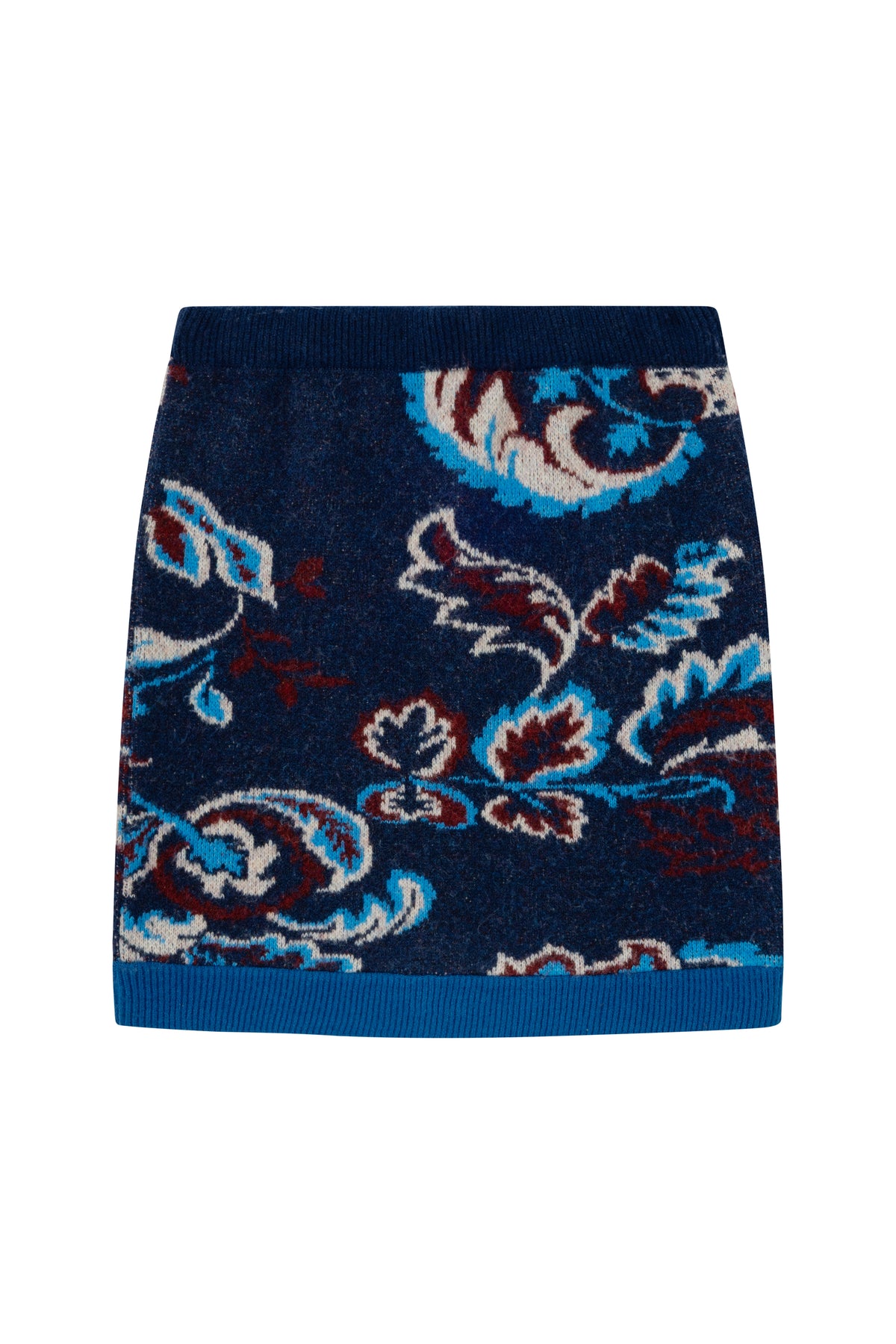 Short jacquard knit skirt