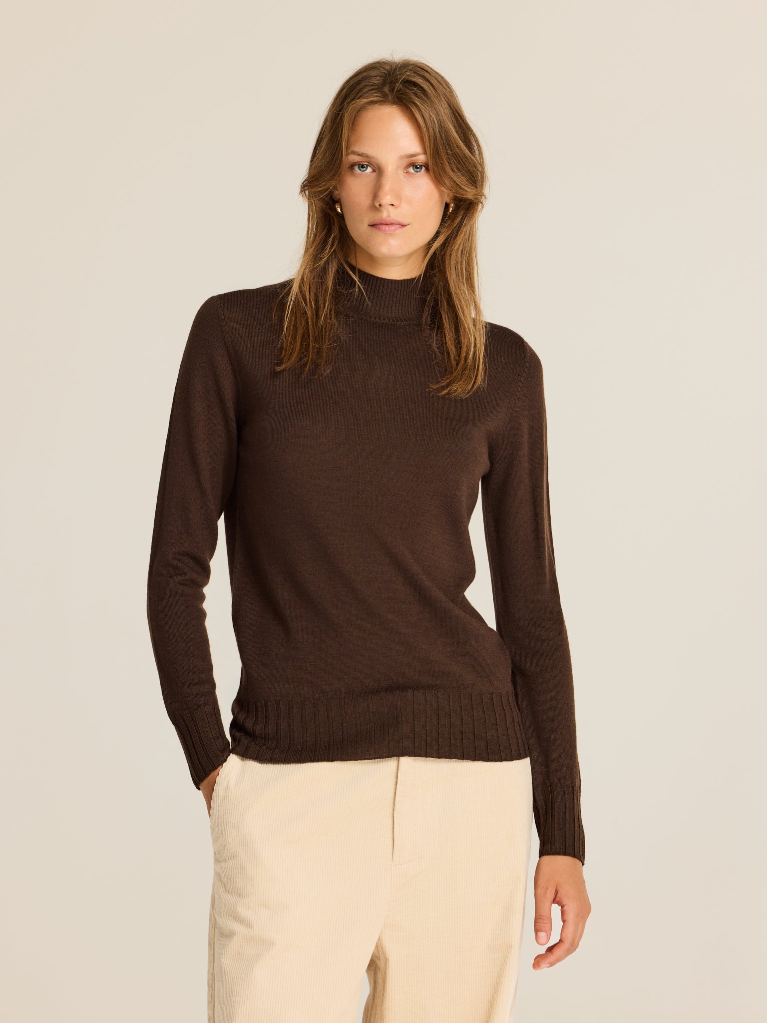 Jersey de punto con cuello perkins