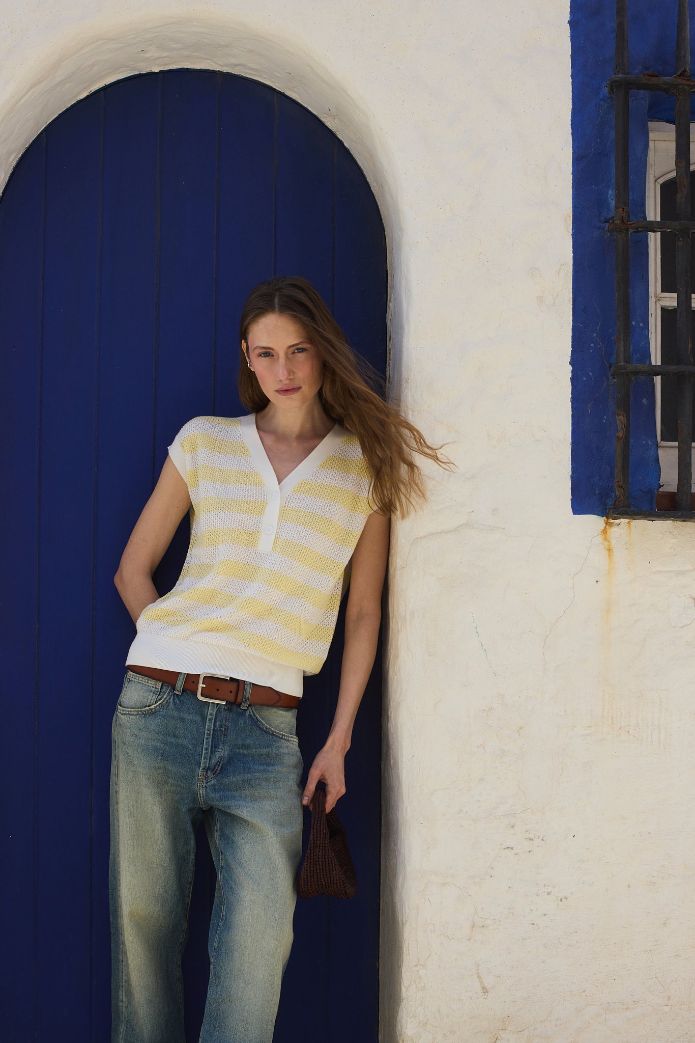 Jersey rayas botones